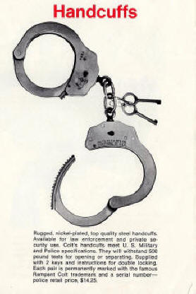 Colt handcuff ad