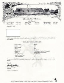 1916 Colt Army Special factory letter
