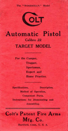 Colt: The "Woodsman" Model Brochure 1927 early version