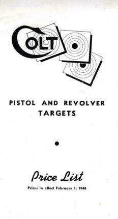 1948 Colt Pistol and Revolver Targets