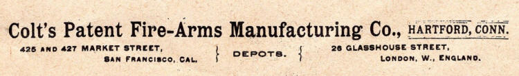 1897 Colt broadside sheet-address