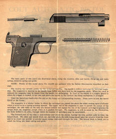 Colt M1908 pocket .25 pistol form 95 page 3