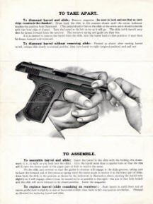 Colt M1908, .32 & .380 Hammerless Automatic Pistol instructions, page 4