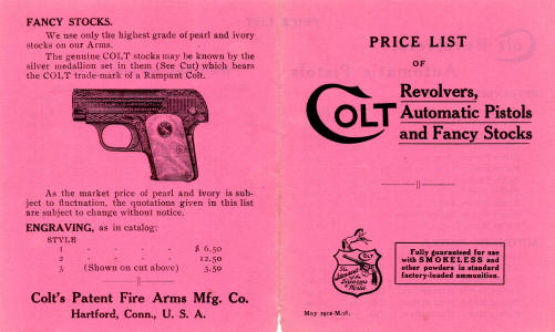1912 catalog pink price list