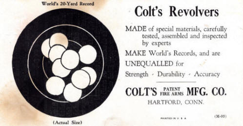 1929 Short version of Colt Special instructions version with 'USA'
