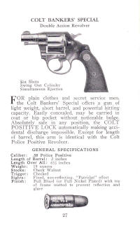 Colt 1931 police revolver hand book page 27 with bankers special