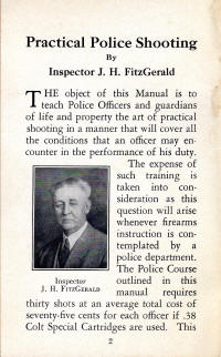 1935-8 police revolver hand book iwth 40 pages and 'Fitz' on page 2