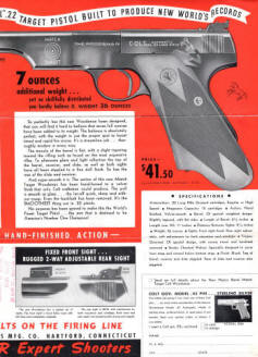 1937 Woodsman .22 Match Target Heavy Barrel cover inside page right