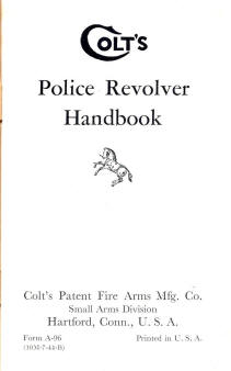 1944 colt's police revolver hand book first page