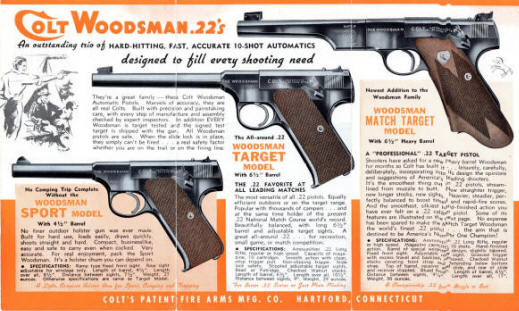Colt 1956 woodsman three versions
