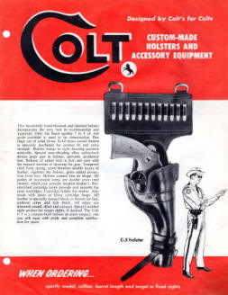 1957 Colt Custom-made holster, acceswsory equipment with price list