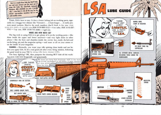 M16 Service and Care booklet 1967 lubrication guide