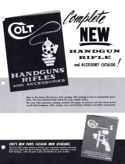 Colt 1960 dealer promotional material for new parts list
