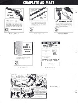 Colt 1960 dealer promotional material ad mats avaialble