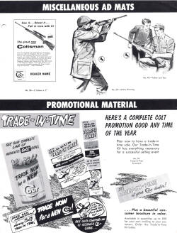 Colt 1960 dealer promotional material more ad mats available to dealers