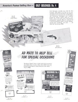 Colt 1960 dealer promotional material newspaper ads for dealers