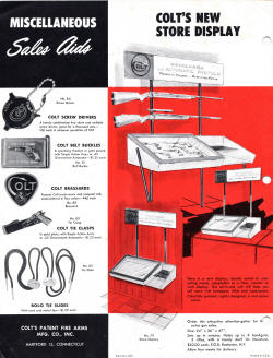 Colt 1960 dealer promotional material and memorabilia made by Colt