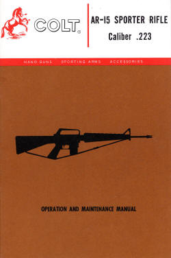 1972 Colt AR-15 instruction manual cover