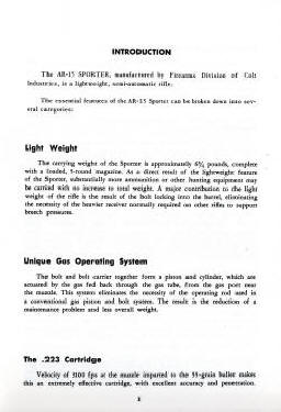 1972 Colt AR-15 instruction manual page 1