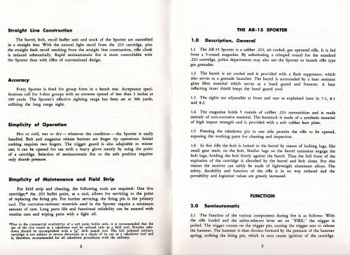 1972 Colt AR-15 instruction manual page 2 - 3