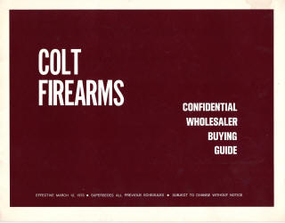 Colt 1973 wholesale catalog cover