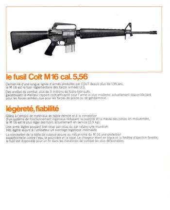 1974 colt m-16 military brochure in french page 3