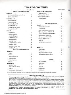 Colt 1981 Jan. and Sept. contents