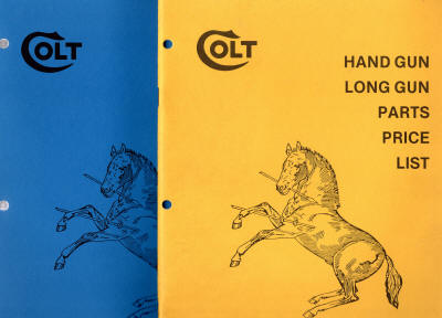 Colt 1981 Jan. and Sept. parts catalog covers