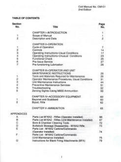 1991 second edition Colt M16A2 rifles-carbine instructions 1988 index