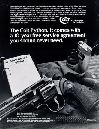 1993 colt python ad