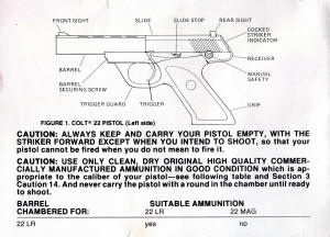 Colt 1994 CC5140 pistol manual diagram