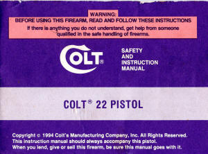 Colt 1994 CC5140 pistol manual