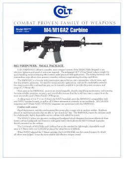 1996 M4/M16A2 carbine spec sheet front