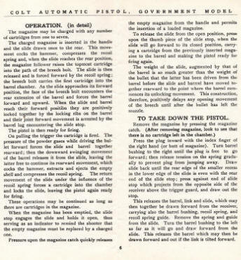Colt .45 Automatic Pistol instructions page 7