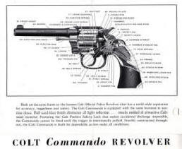 Colt 'Commando' revolver, .38 Special, parts flyer phantom drawing