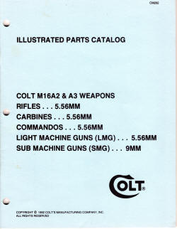 1992 Colt illustrated parts catalog CM202 cover