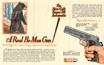 Colt Super .38 Automatic inside pamphlet