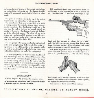 Colt 1940's the woodsman hand book page 6