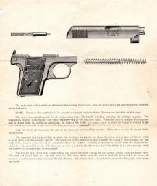 Colt M1908 .25 Automatic Pistol pocket model, hammerless Instructions-5