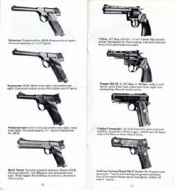 Colt 1959 'Handgunning and Winning' examples of handguns