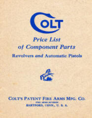 Colt price list of component parts 1930