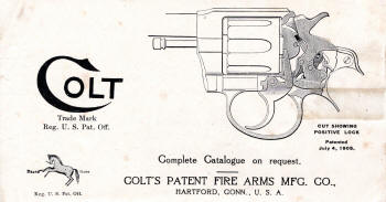 Colt Pocket Positive .32 Revolver pamphlet 1920