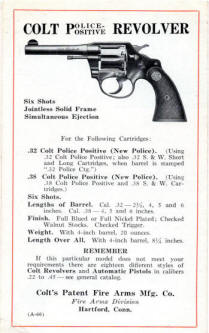 Colt police positive revolver panel from precaution pamphlet