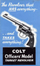 Colt Officer' Model target revolver brochure