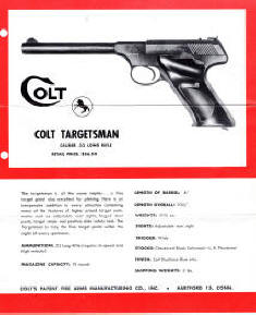 Colt 1959 dealer Targetsman, .22,
