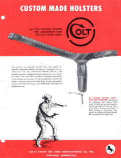 Colt's 1950-60 custom holsters brochure