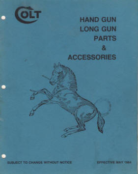 1984 Colt Hand & Long Gun Parts & Accessories Price List