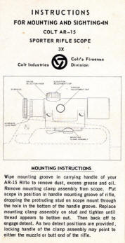 Colt_AR-15-scope-mounting-paperwork 1967