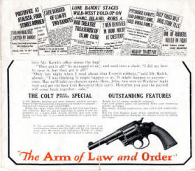 'Now ~ this Cashier Carries a Colt', Colt Police Positive Special  