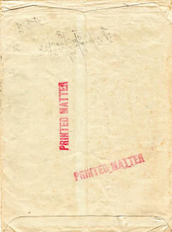 Colt catalog mailing envelope backside